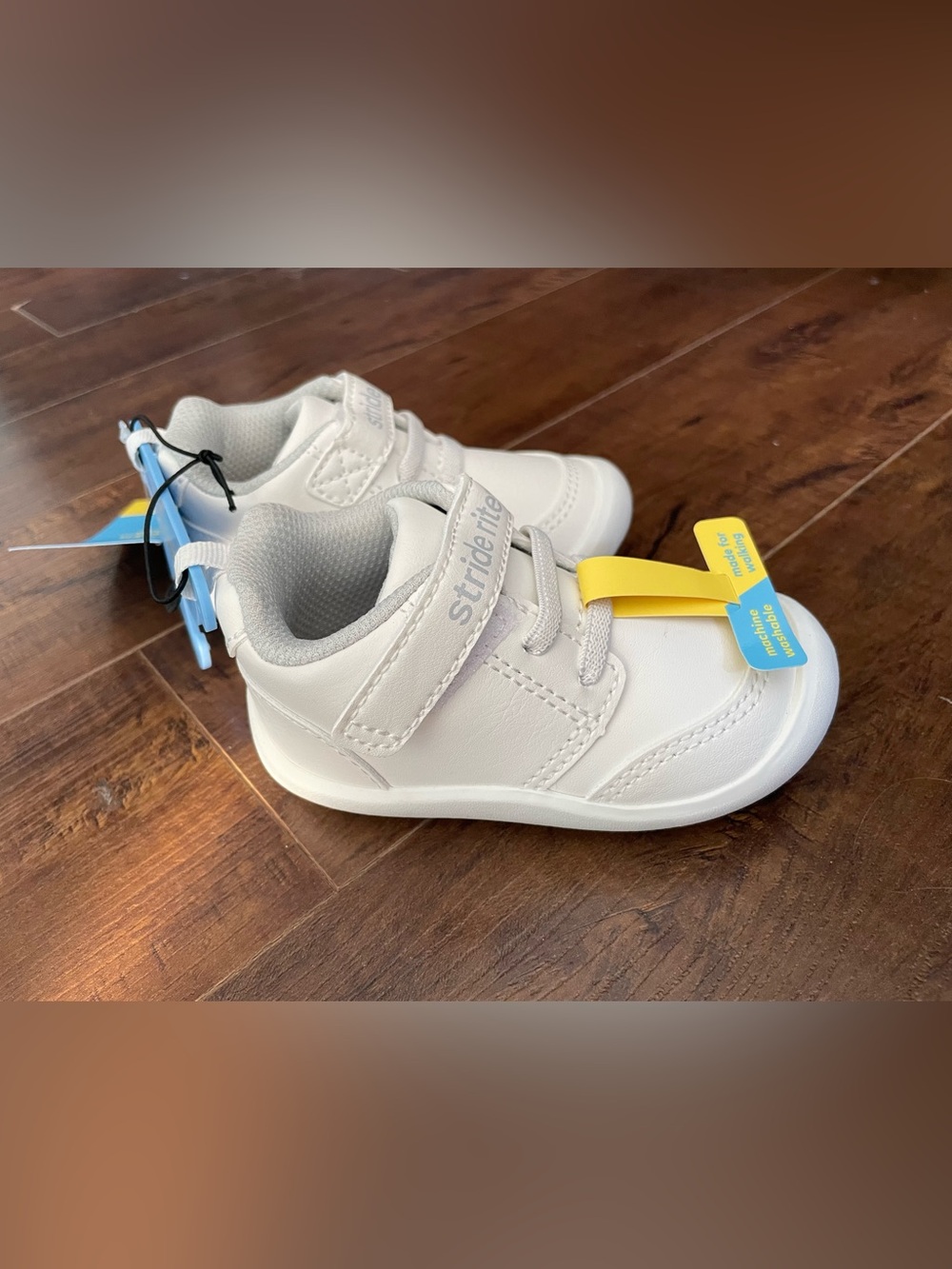 Stride Rite Toddler White Velcro Sneakers